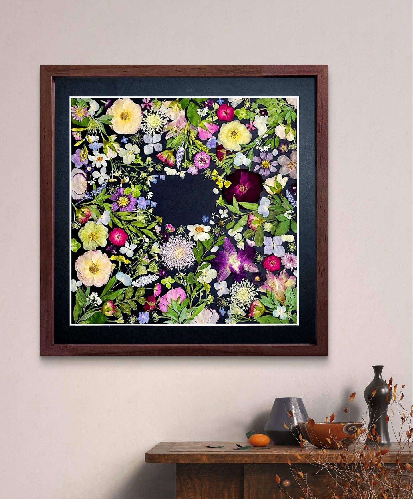 Couronne de fleurs de la nature