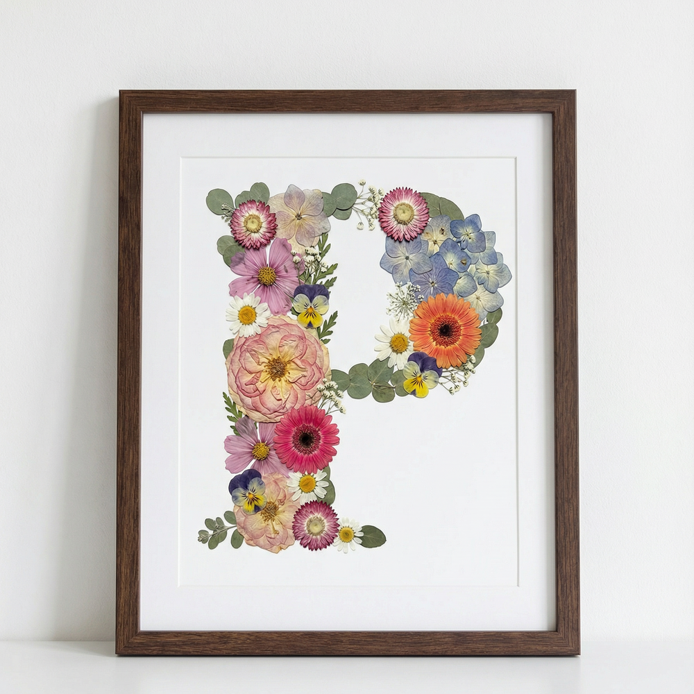 Monogramme floral personnalisé