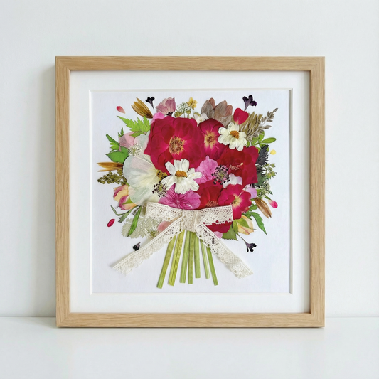 Bouquet de fleurs 8 x 8 - Rouge