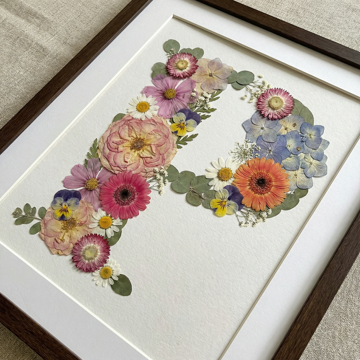 Monogramme floral personnalisé