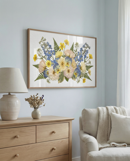 Harmonie des jacinthes et des boutons d'or