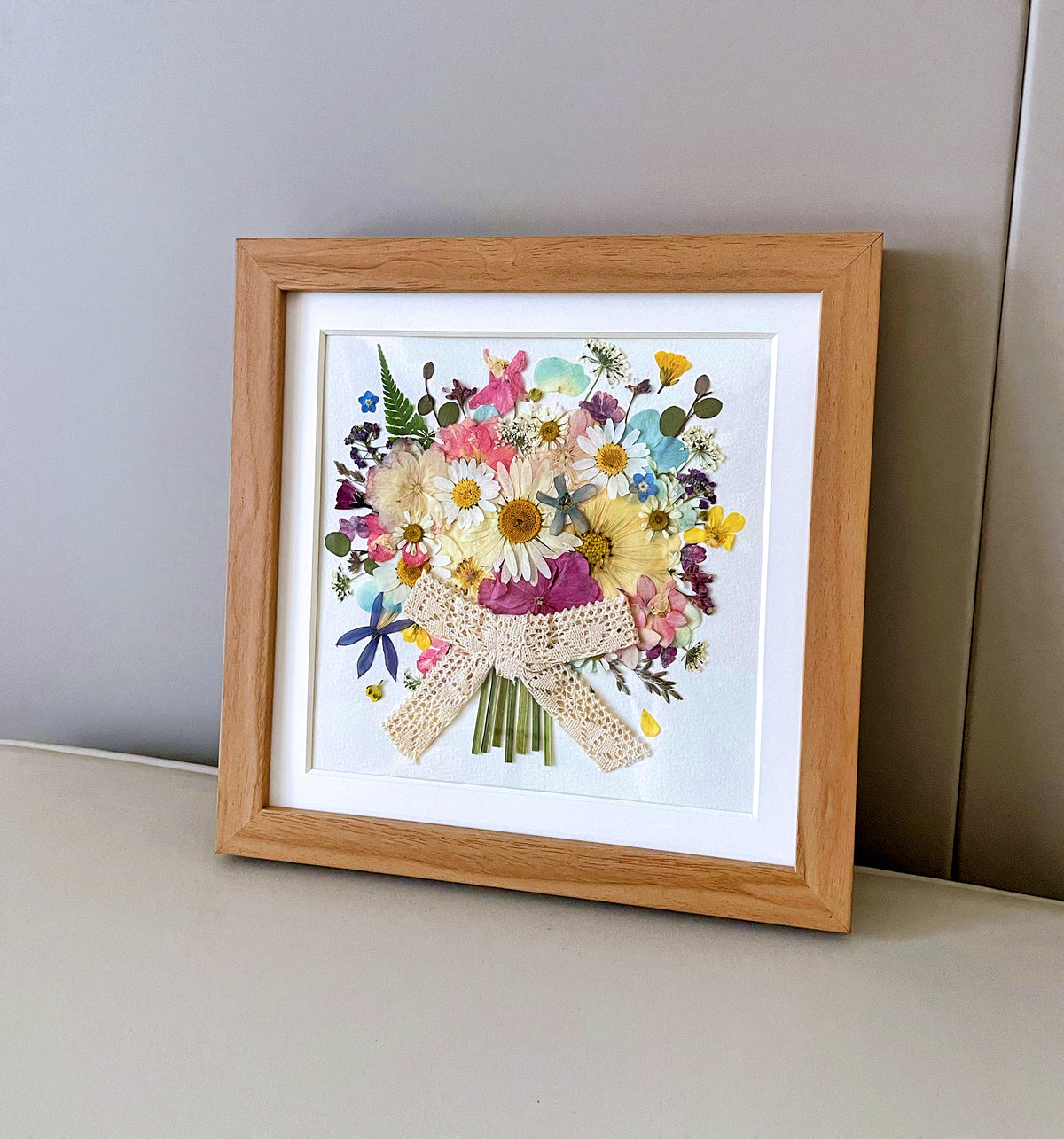 BOUQUET DE FLEURS 8 x 8 - ROSE