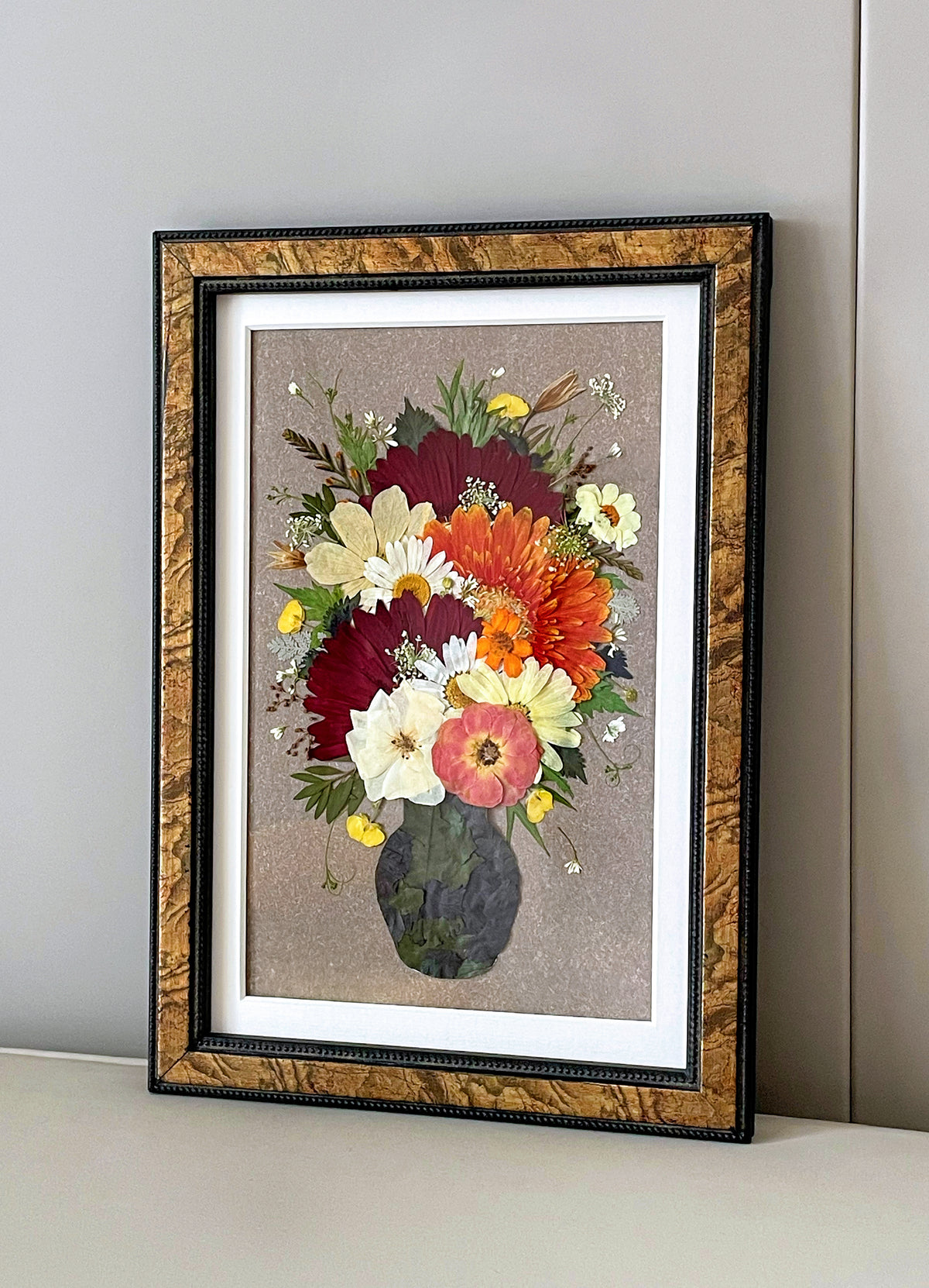 Cadre vintage - Fleur dans un vase