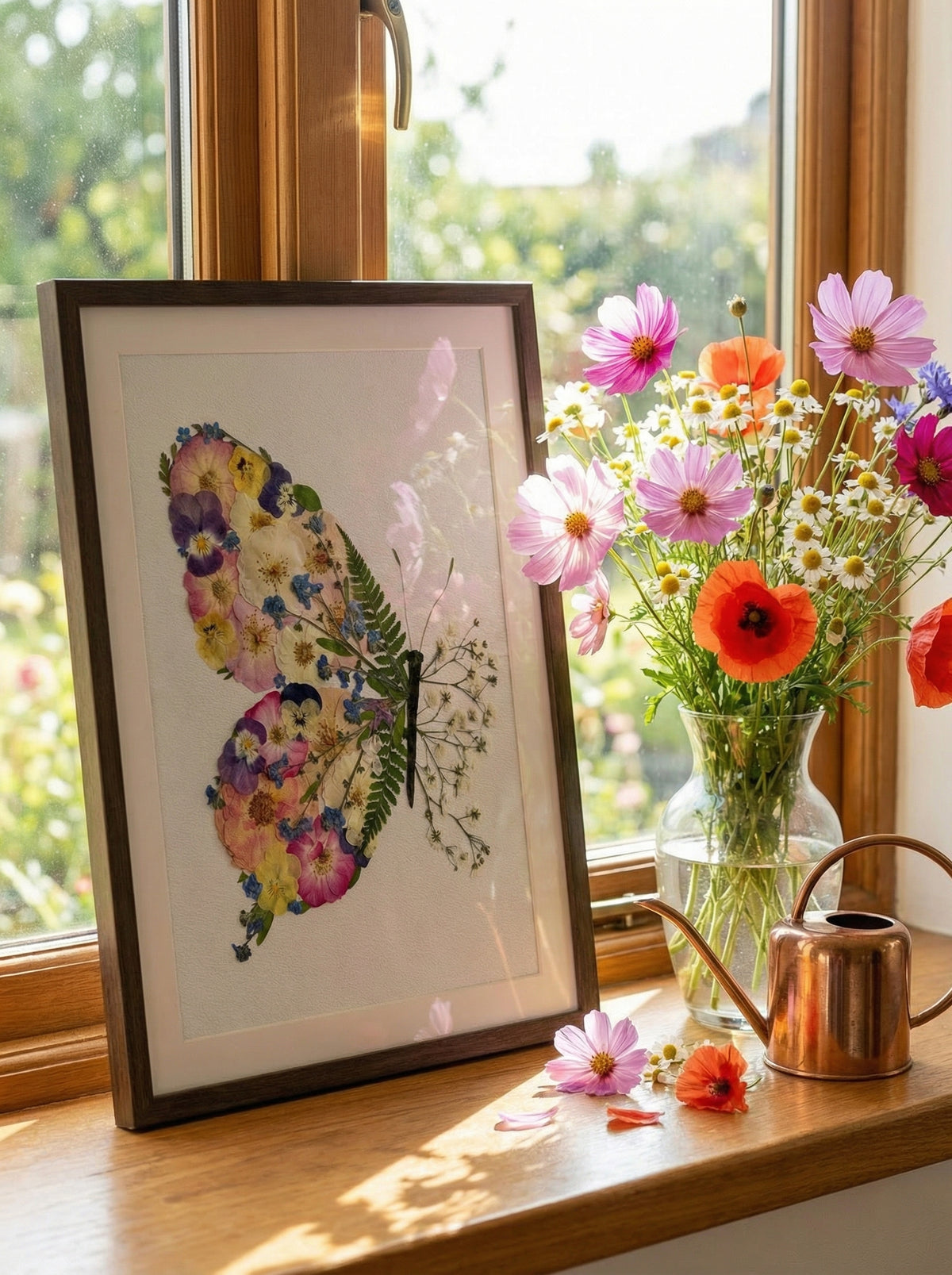 Papillon à ailes de pétales