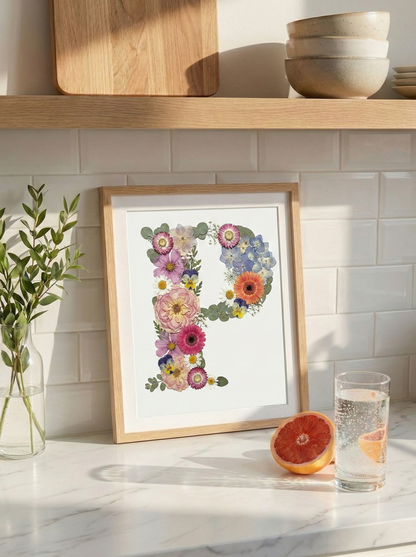 Monogramme floral personnalisé