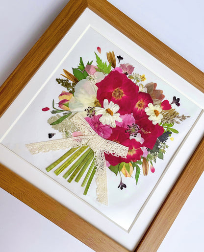 Bouquet de fleurs 8 x 8 - Rouge