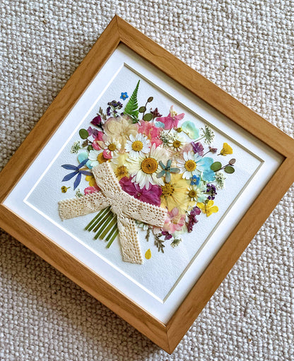 BOUQUET DE FLEURS 8 x 8 - ROSE