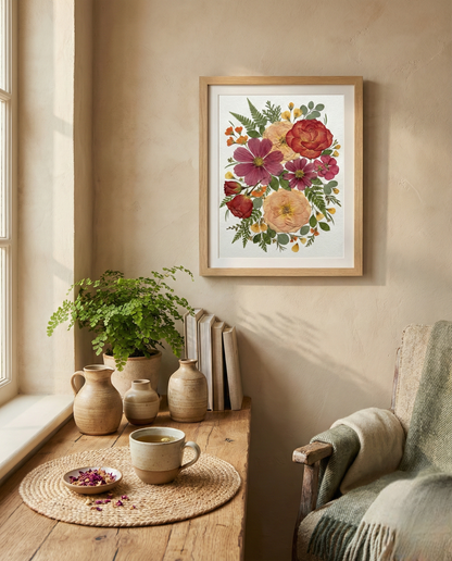 Jardin de rosés d'automne