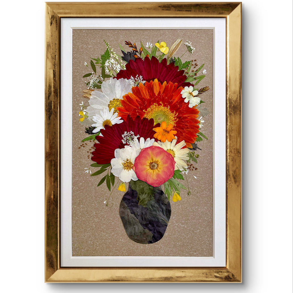Cadre vintage - Fleur dans un vase