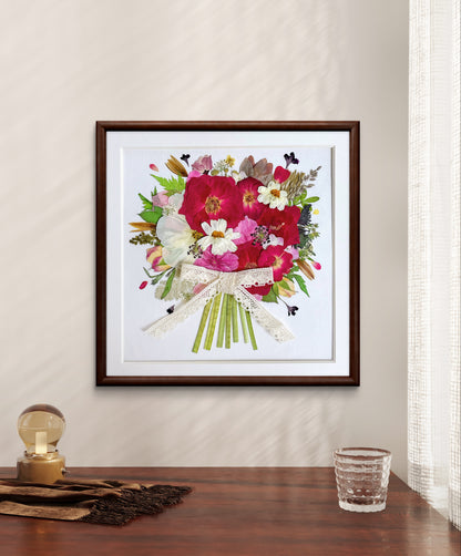 Bouquet de fleurs 8 x 8 - Rouge