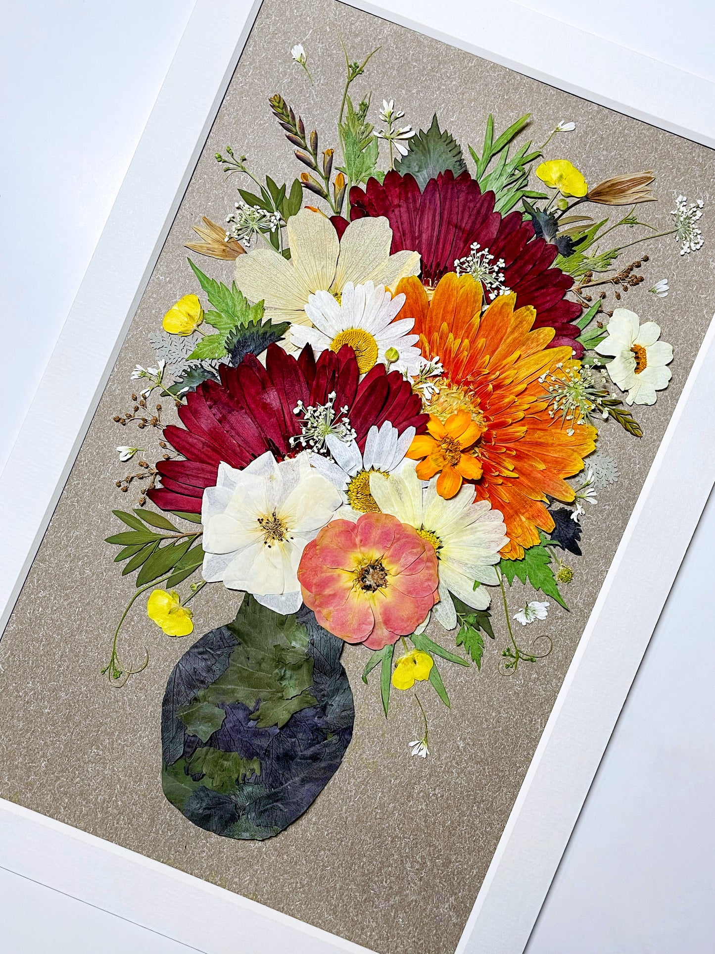 Cadre vintage - Fleur dans un vase