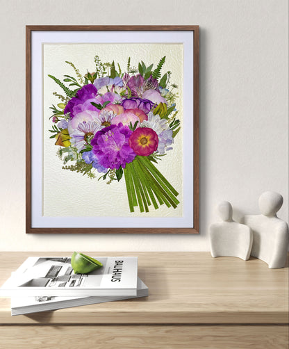 BOUQUET DE FLEURS VIOLETTES