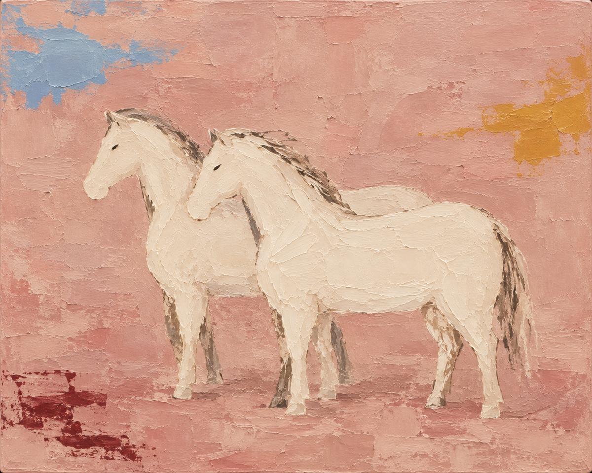 Blush Companions — Two White Horses
