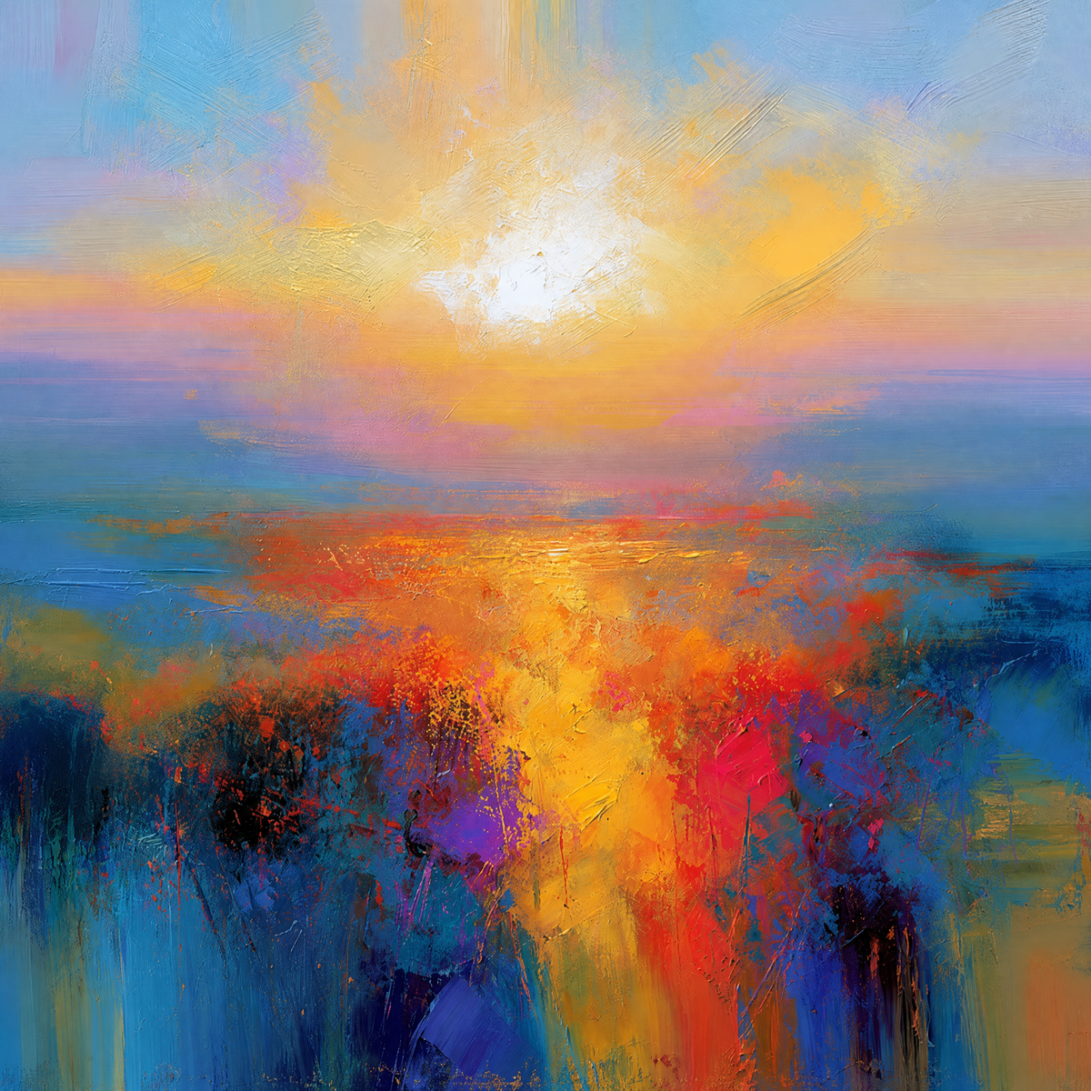 Golden Hour Over Violet Marsh