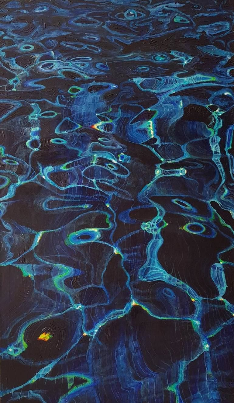 Midnight Ripples — Blue Water Study