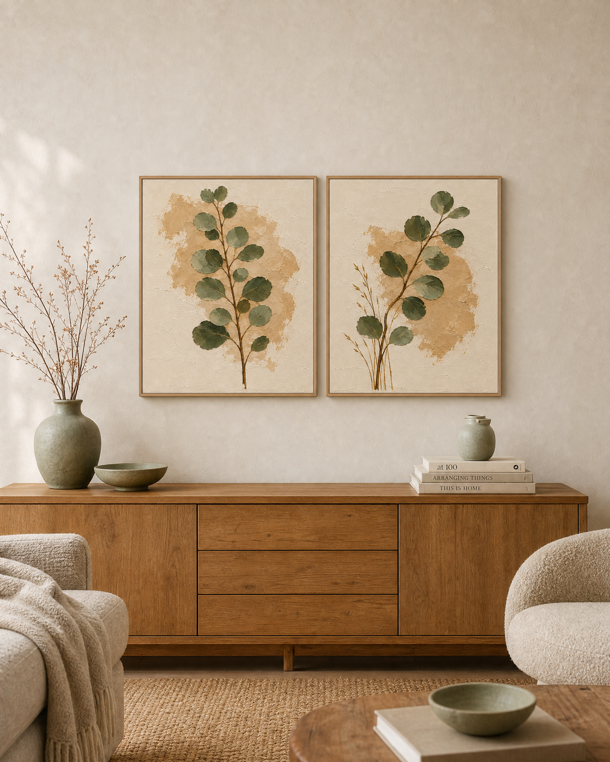 Sage Botanicals — Two-Panel Canvas Set