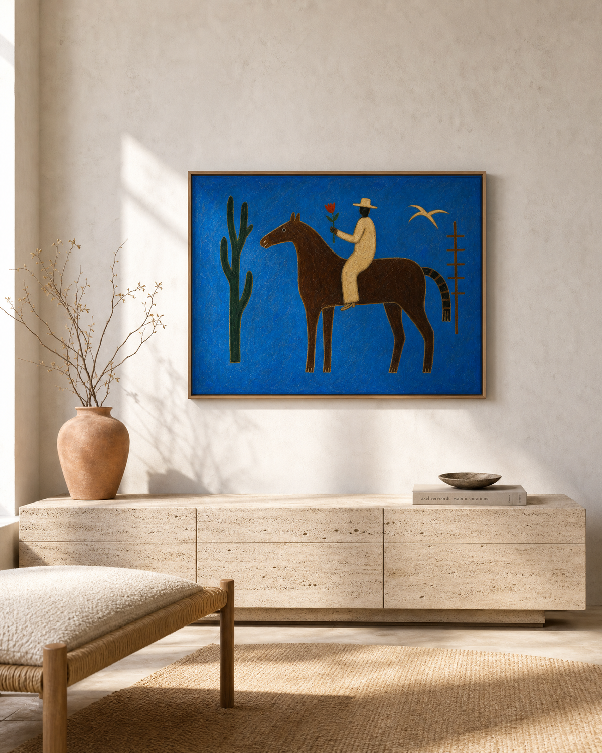 Horseman with Red Rose