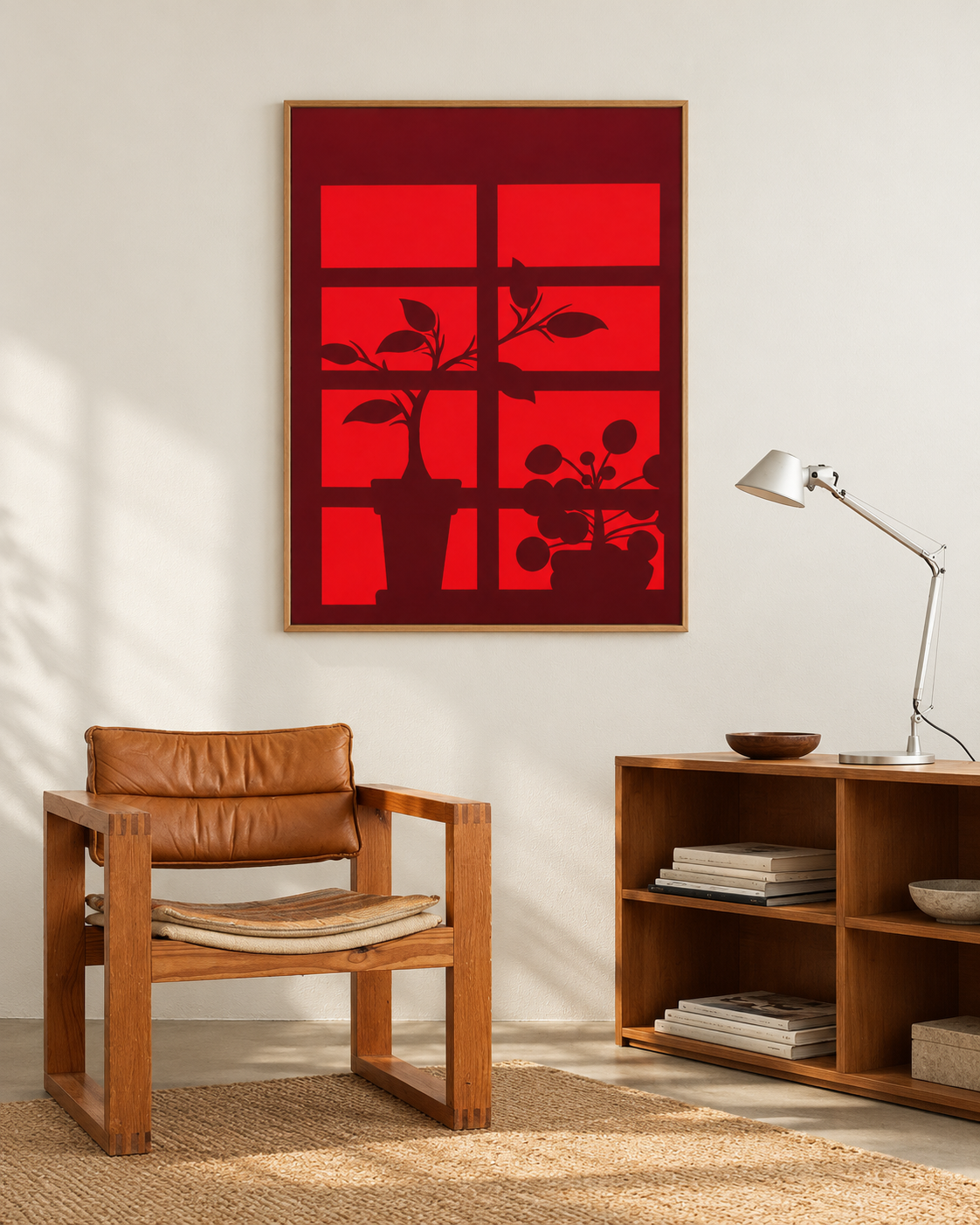 Scarlet Window — Botanical Shadows