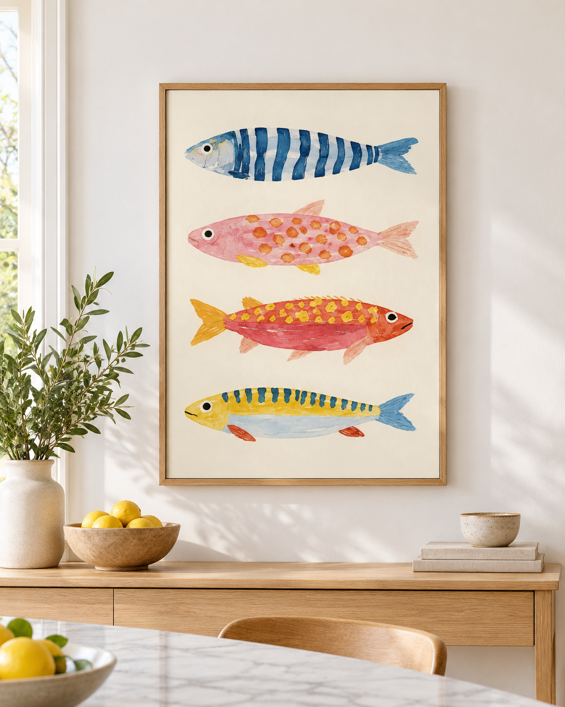 Four Little Fish — Playful Coastal Study