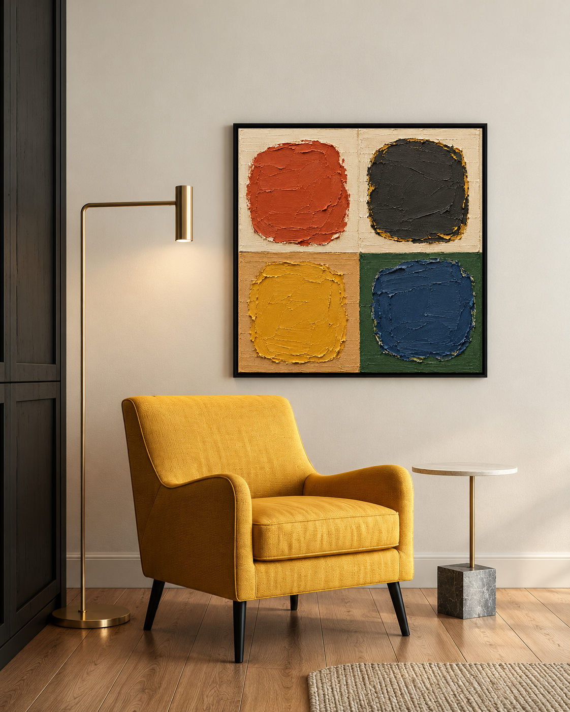 Four Earths — Color Block Abstract