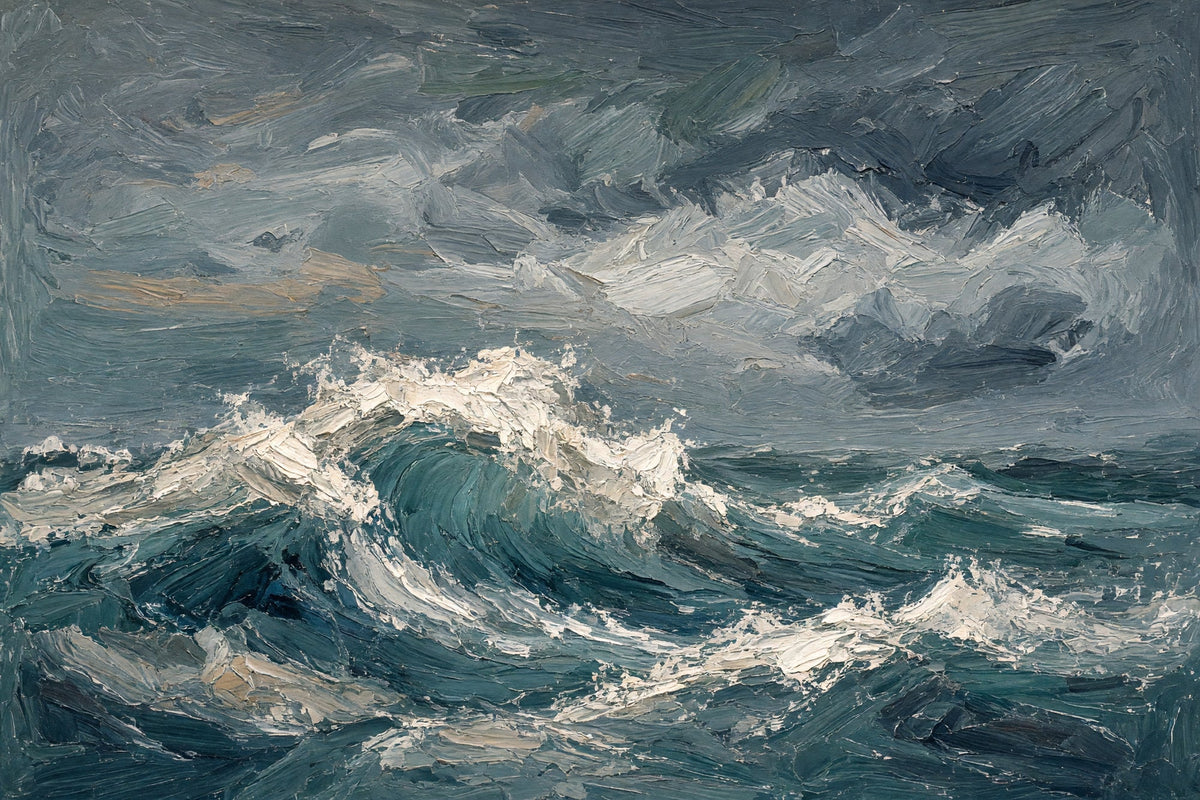 Storm Blue – Expressive Coastal Study